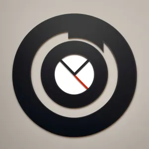 Black 3D Icon Circle Button