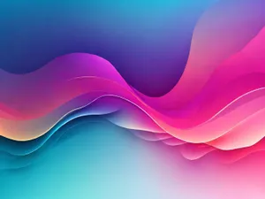 Futuristic Light Wave Abstract Digital Art Design