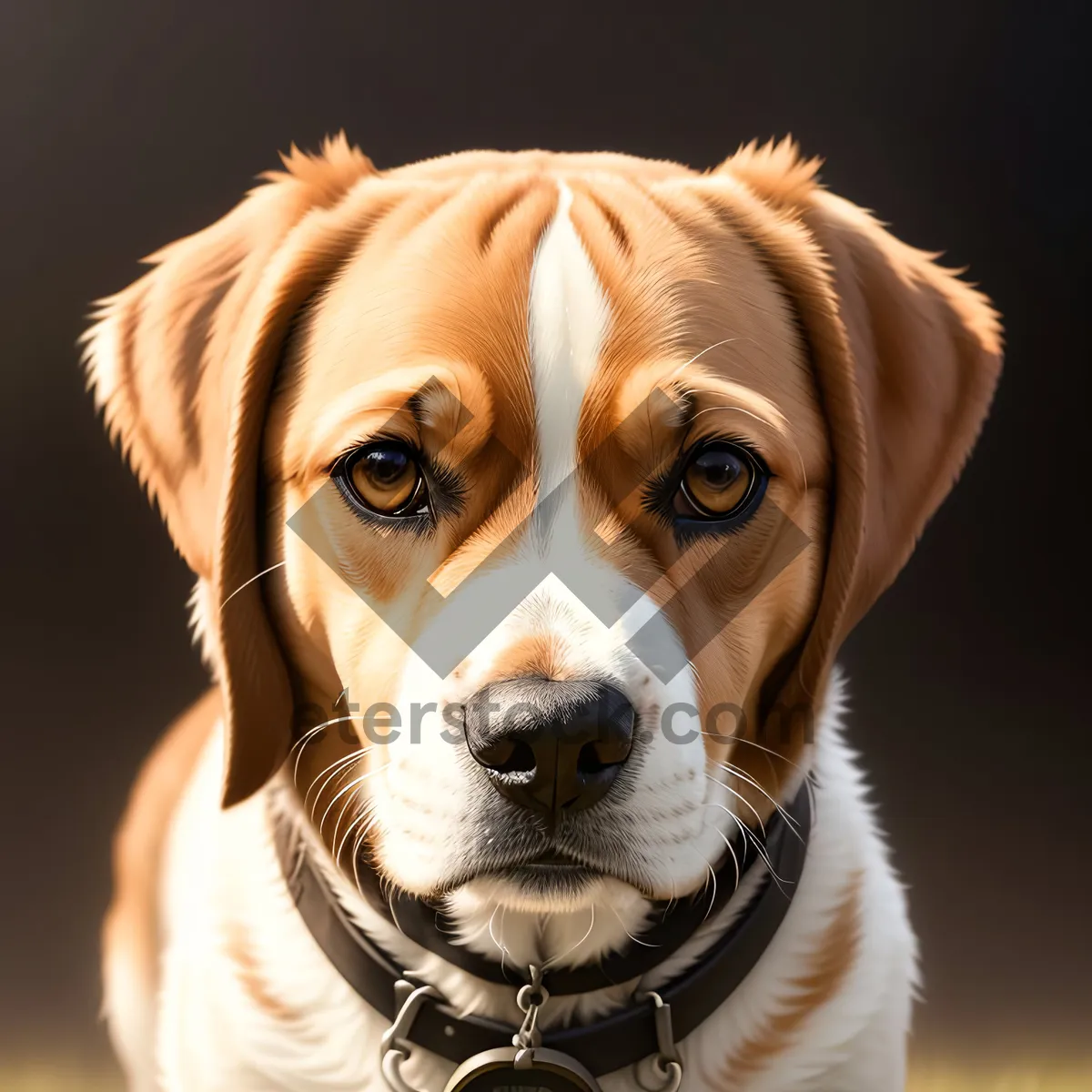 Picture of Adorable Purebred Bulldog Puppy with Collar