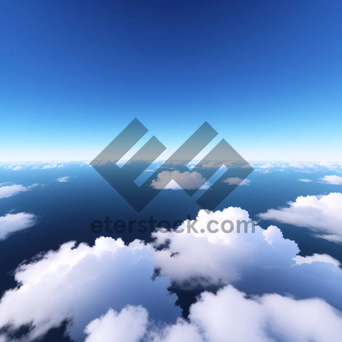 Picture of Vibrant Summer Sky with Fluffy Cumulus Clouds