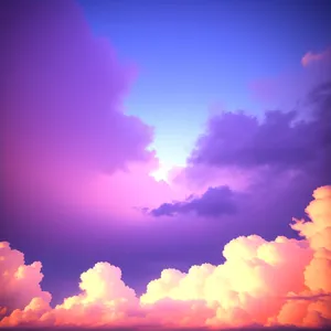 Vibrant Summer Sky with Sunlight and Clouds