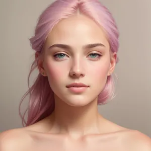 Radiant Beauty: Captivating Portrait of a Lovely Model with Healthy Skin and Attractive Makeup.