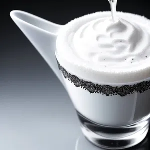 Delicious Breakfast Cappuccino with Cream and Cocoa