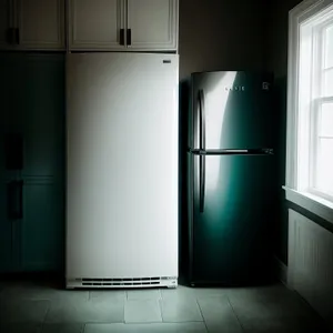 Modern White Refrigerator in Stylish Home Interior