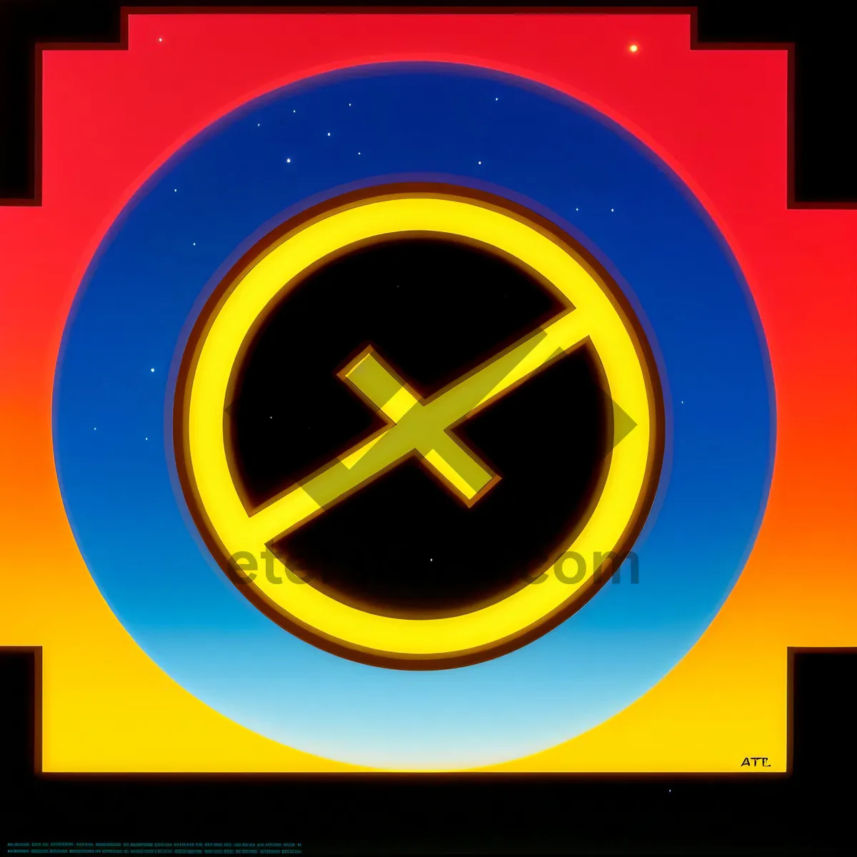 Picture of Shiny Black Metal Circle Button Icon