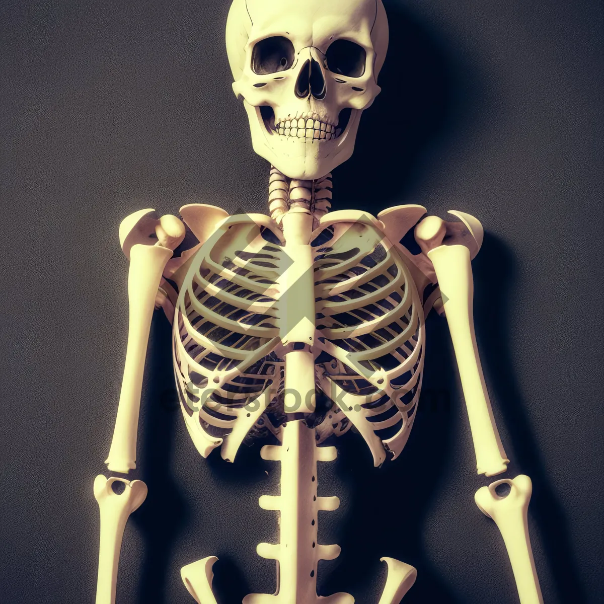 Picture of Male Skeleton with Mask - Anatomical Horror