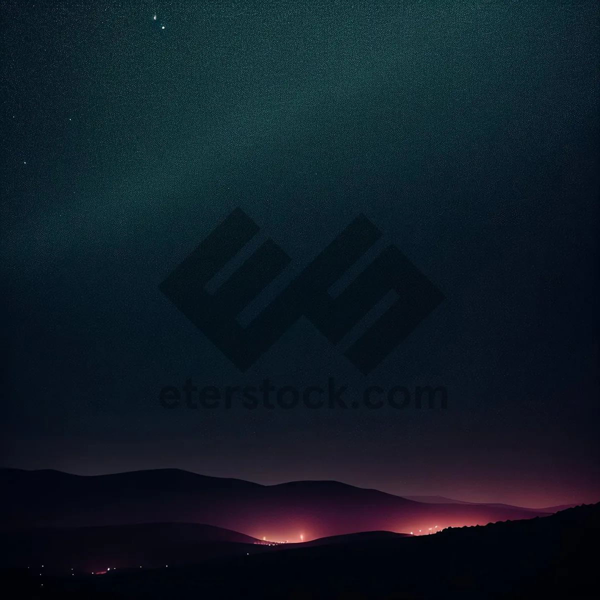 Picture of Starry Twilight Over Dramatic Landscape