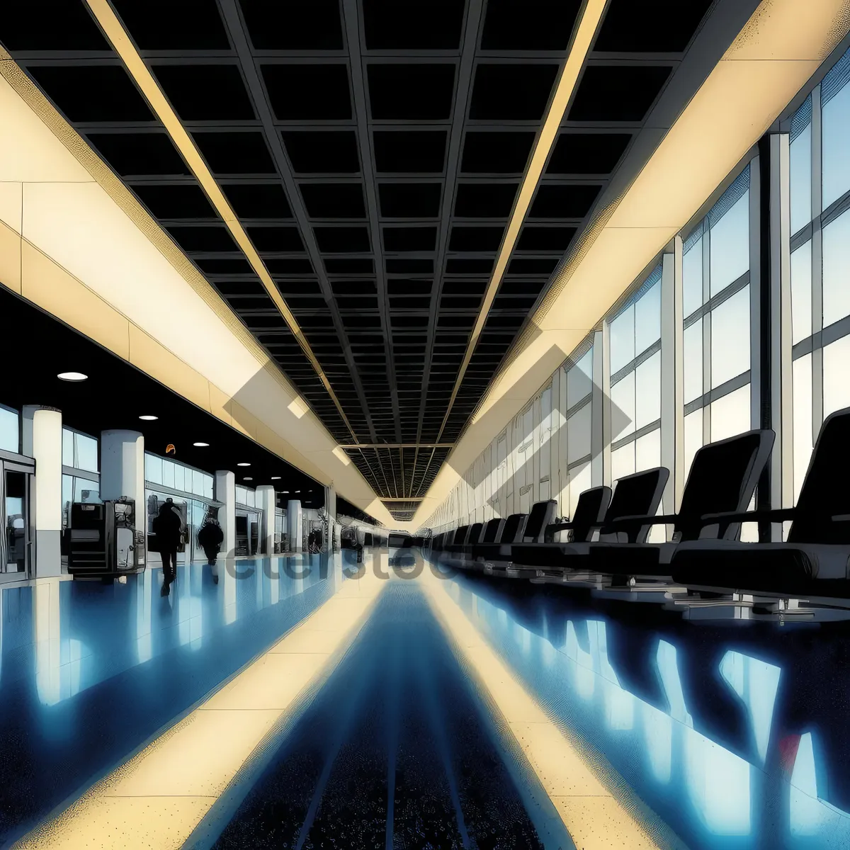 Picture of Urban Transit Hub: Modern Subway Station Interior