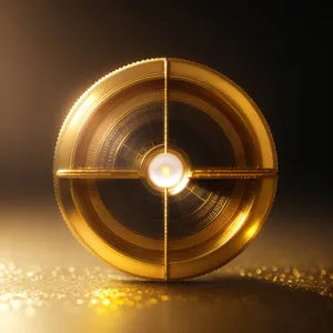 Shiny Digital Music Circle Spotlight Design