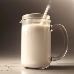 Hot Coffee in Mug with Saucer and Spoon