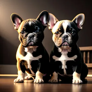 A portrait capturing the absolute adorableness of a wrinkled Bulldog puppy