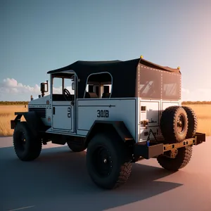 Industrial Heavy-duty Military Truck on Road