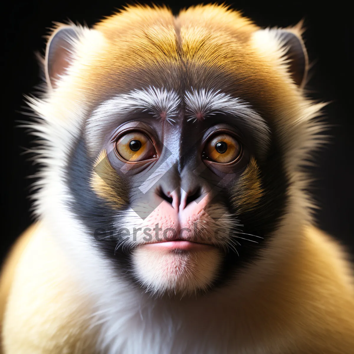 Picture of Furry Primate Gazing With Cute Eyes