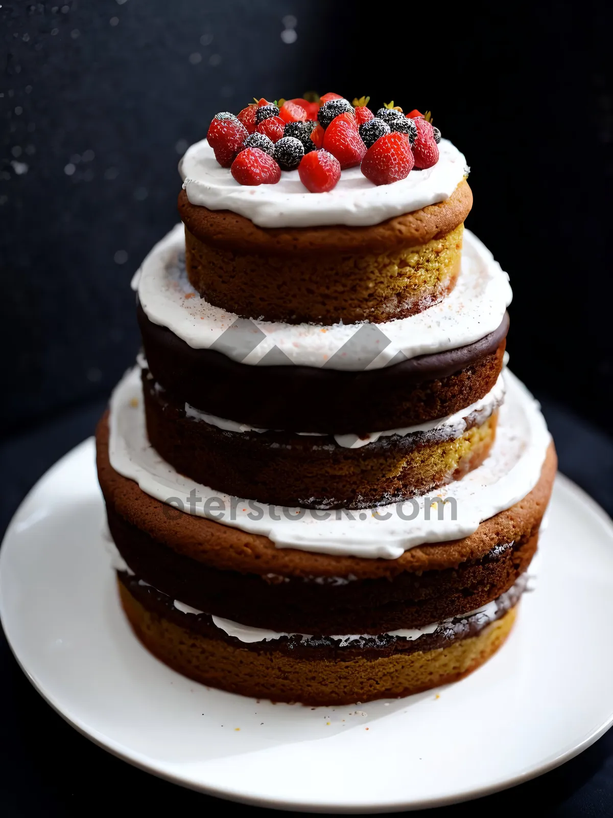 Picture of Delicious Berry Cheesecake with Mint Icing