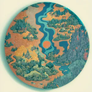 Global Ceramic Globe: Land, Space, and Continents