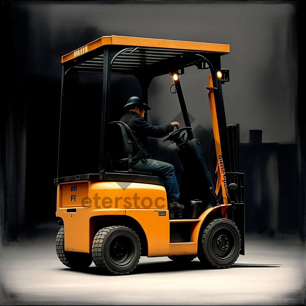 Picture of Industrial Forklift Truck for Heavy Cargo Transportation