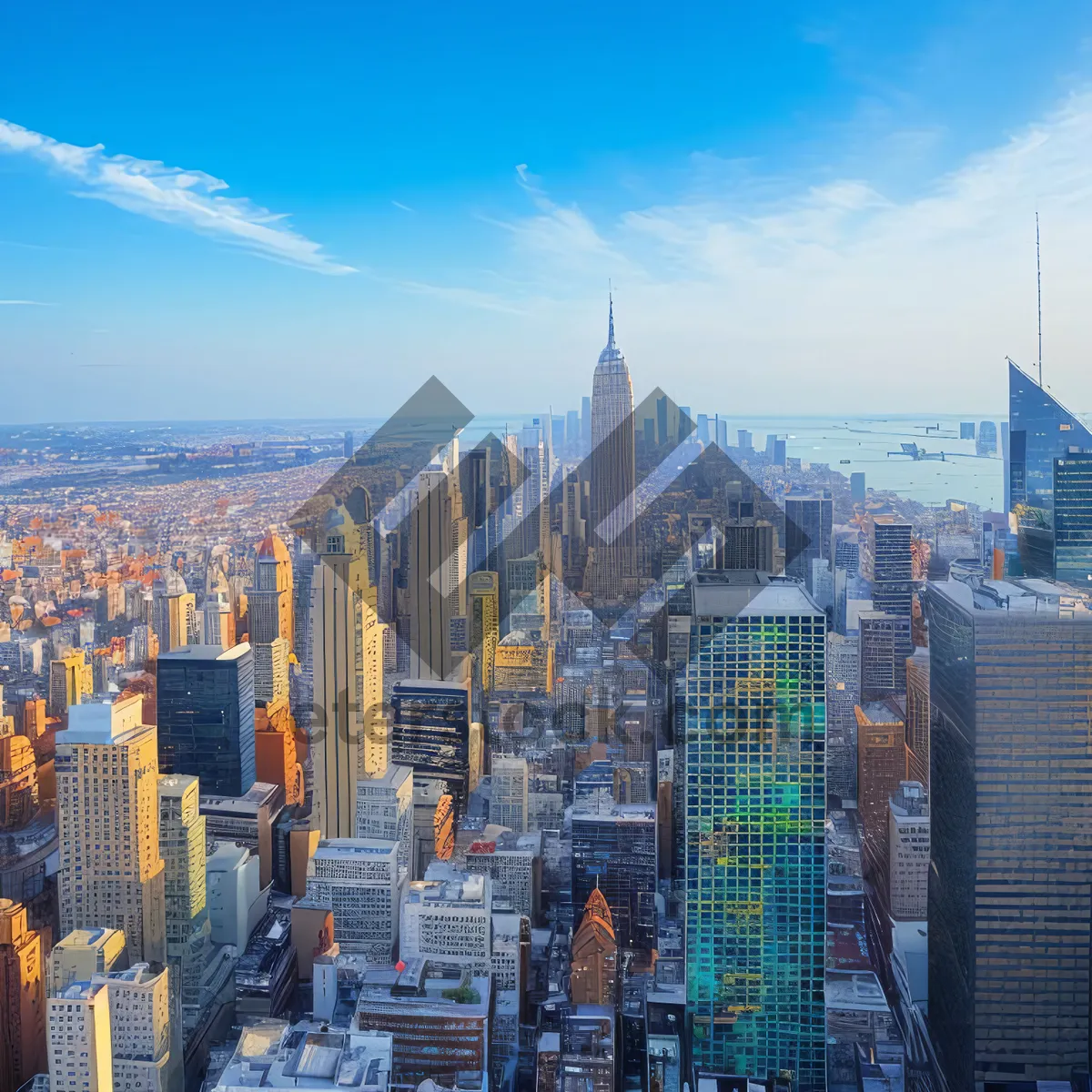 Picture of Modern Skyline: Evening View of Financial District