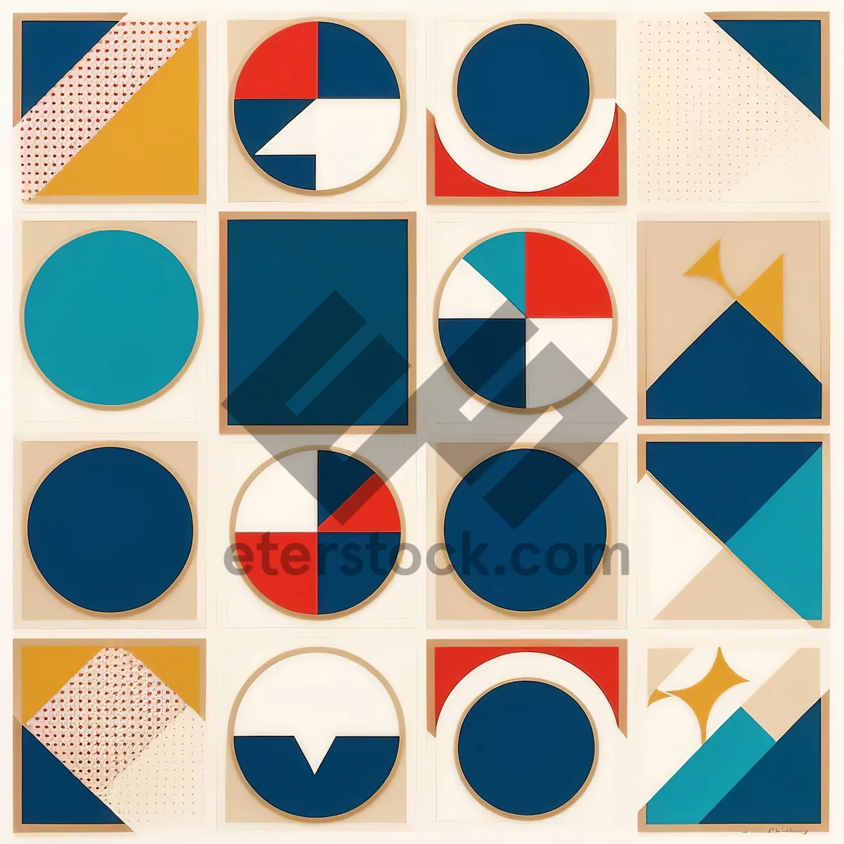 Picture of Abstract Mosaic Tile: Modern, Colorful, Decorative Design