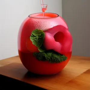 Fresh fruit breakfast in glass container
