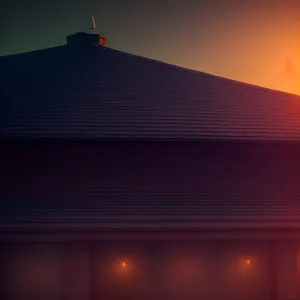 Barn in the Golden Sunset