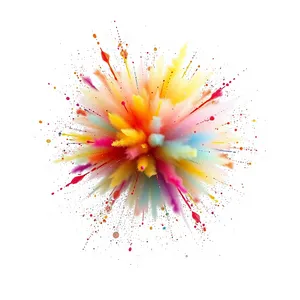 Colorful Floral Firework Explosion Lotus Pattern Design.
