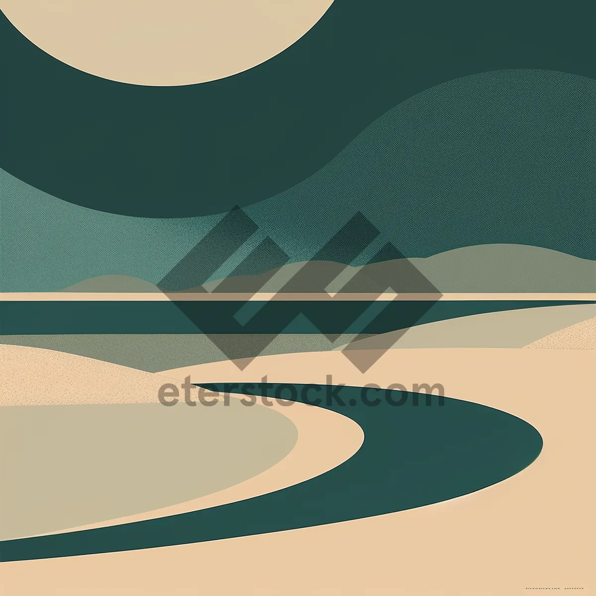 Picture of Creative Wave: Modern Graphic Art Wallpaper Design