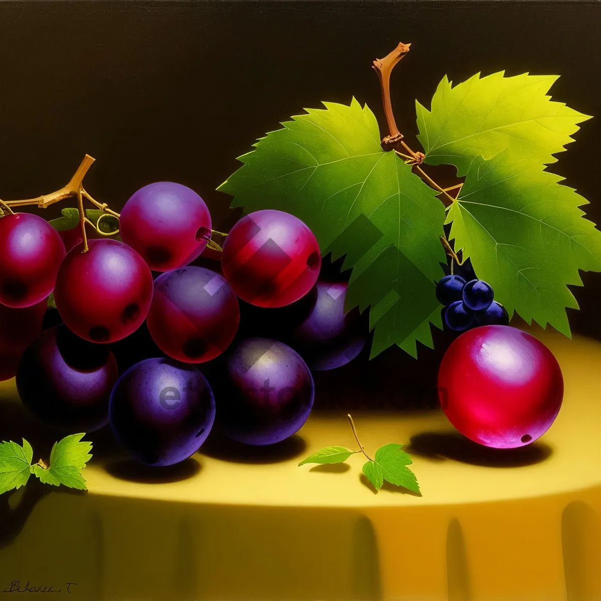 Picture of Shiny Winter Fruit Ball Decoration with Grape and Currant