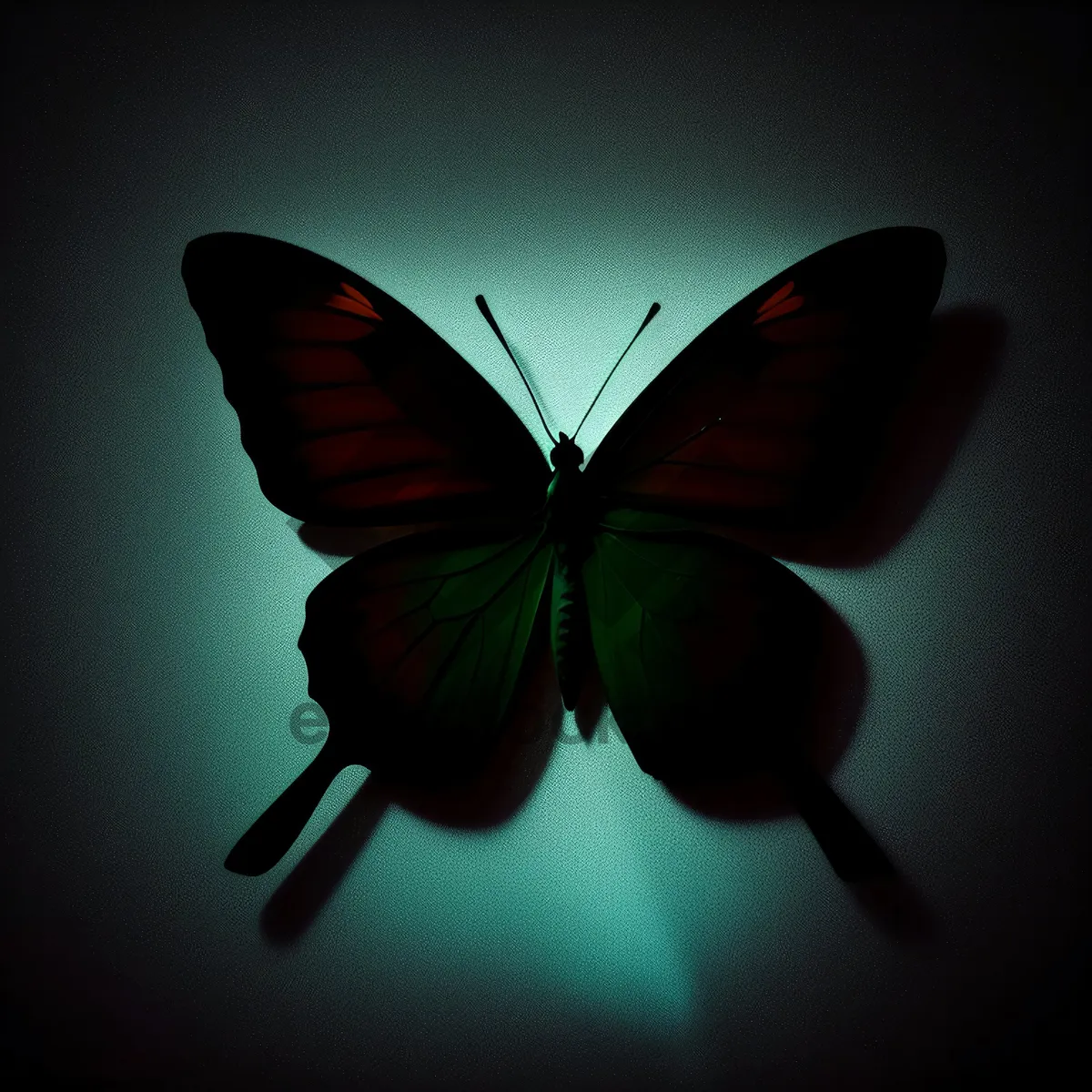 Picture of Colorful Cabbage Butterfly perched on a Petal