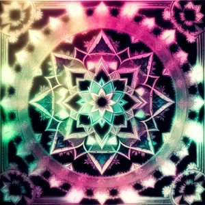 Colorful Infectious Agent Artwork: Kaleidoscopic Futuristic Fractal