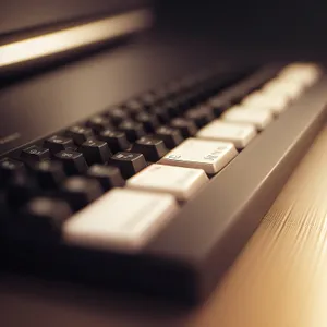 Data Input Device: Close-Up of Keyboard Buttons