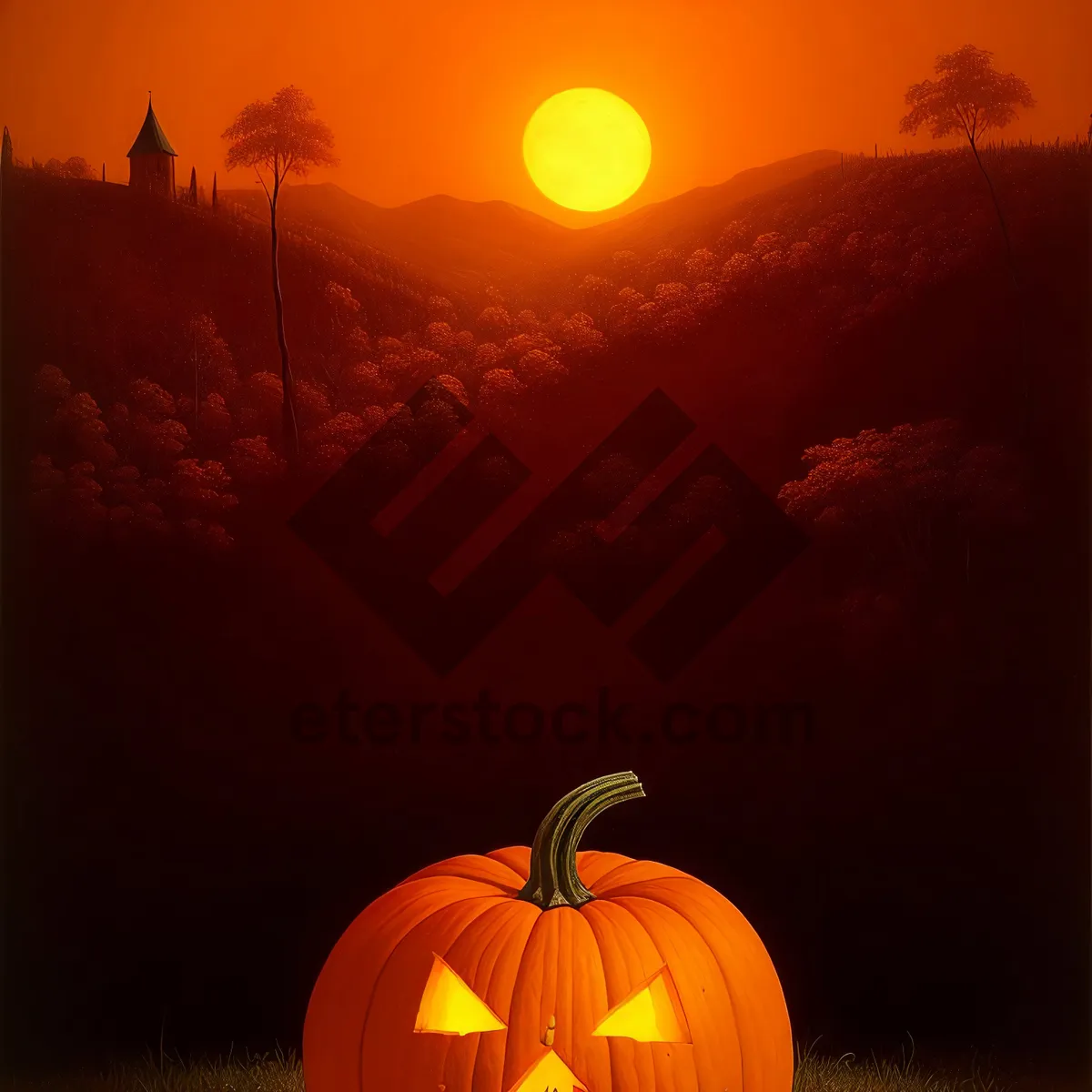 Picture of Nightfall Pumpkin Lantern