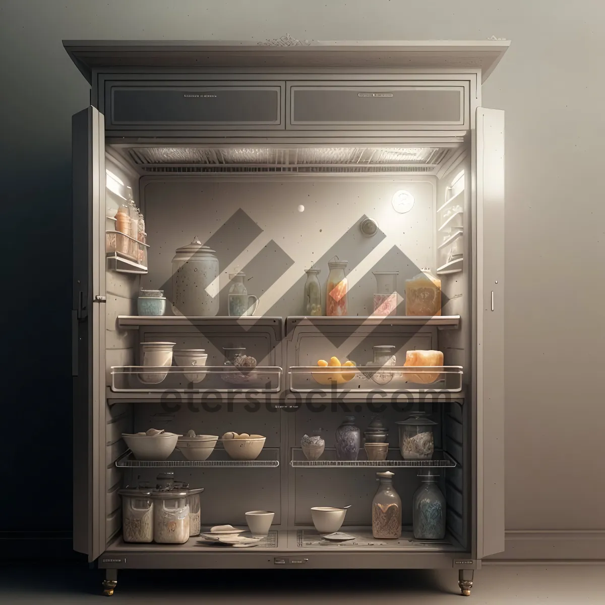 Picture of Modern Wood China Cabinet: A Stylish Buffet for Kitchen Furnishing