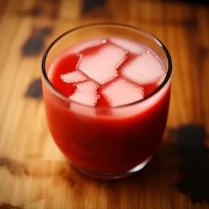 Delicious Fruit Punch in a Glass with Ice
