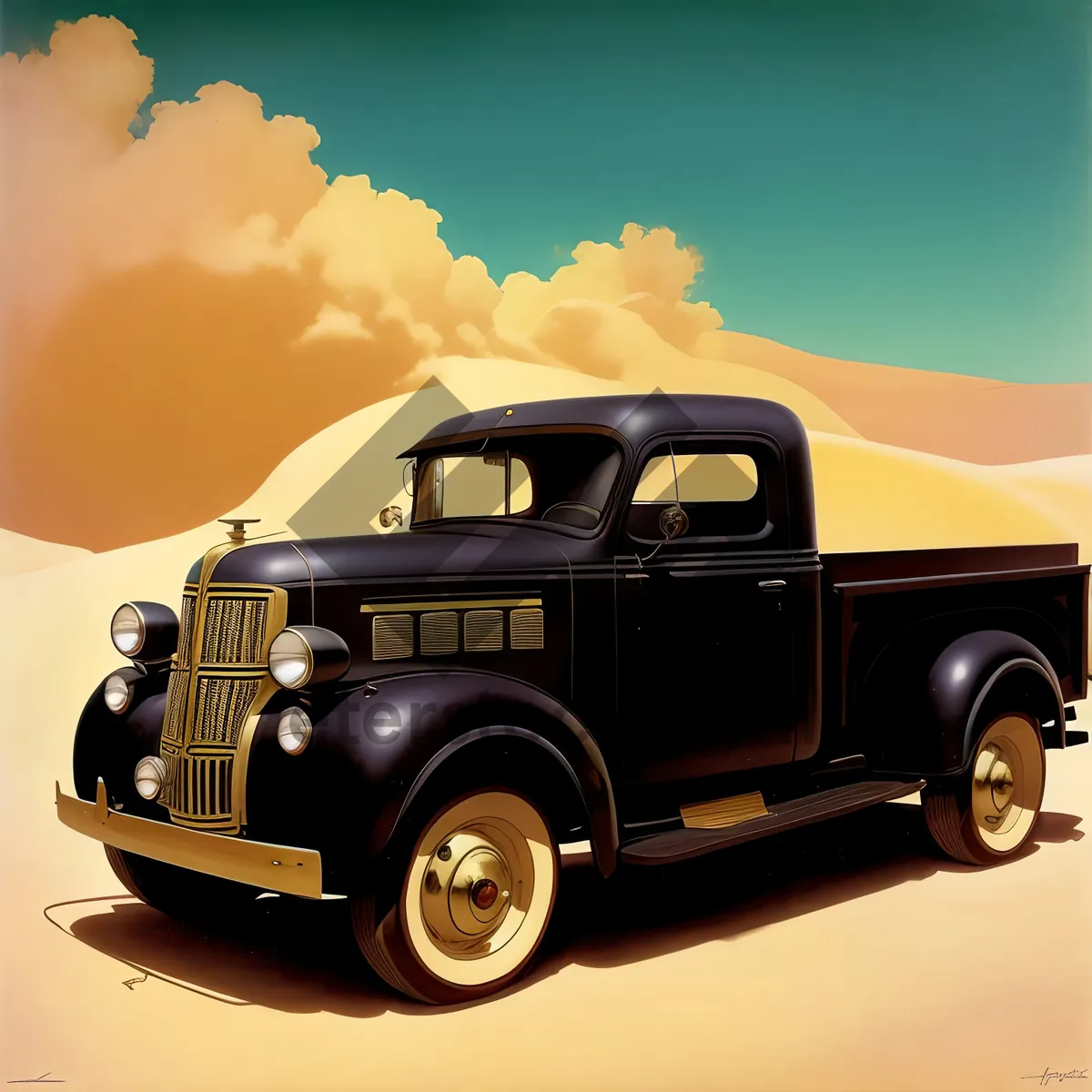 Picture of Classic Retro Pickup Truck - Fast & Stylish