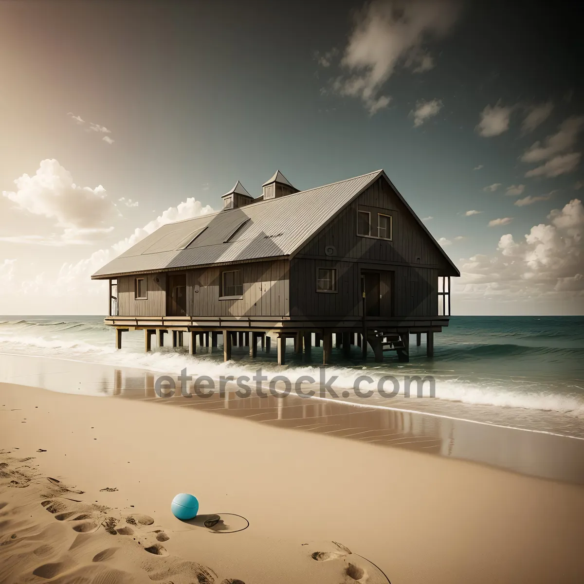 Picture of Tropical Beach Retreat: Coastal Boathouse by the Sea