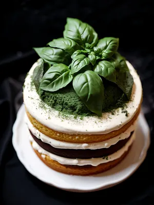 Delicious Cream Cake with Fresh Strawberry Garnish