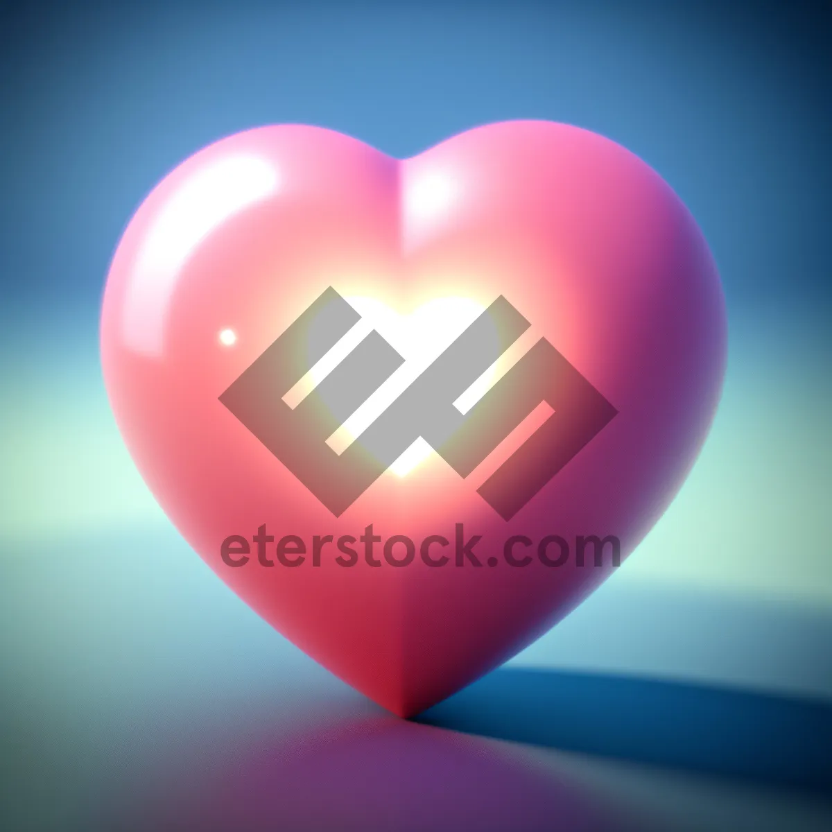 Picture of Glossy Heart Icon Set: Shiny, Round Symbols of Love