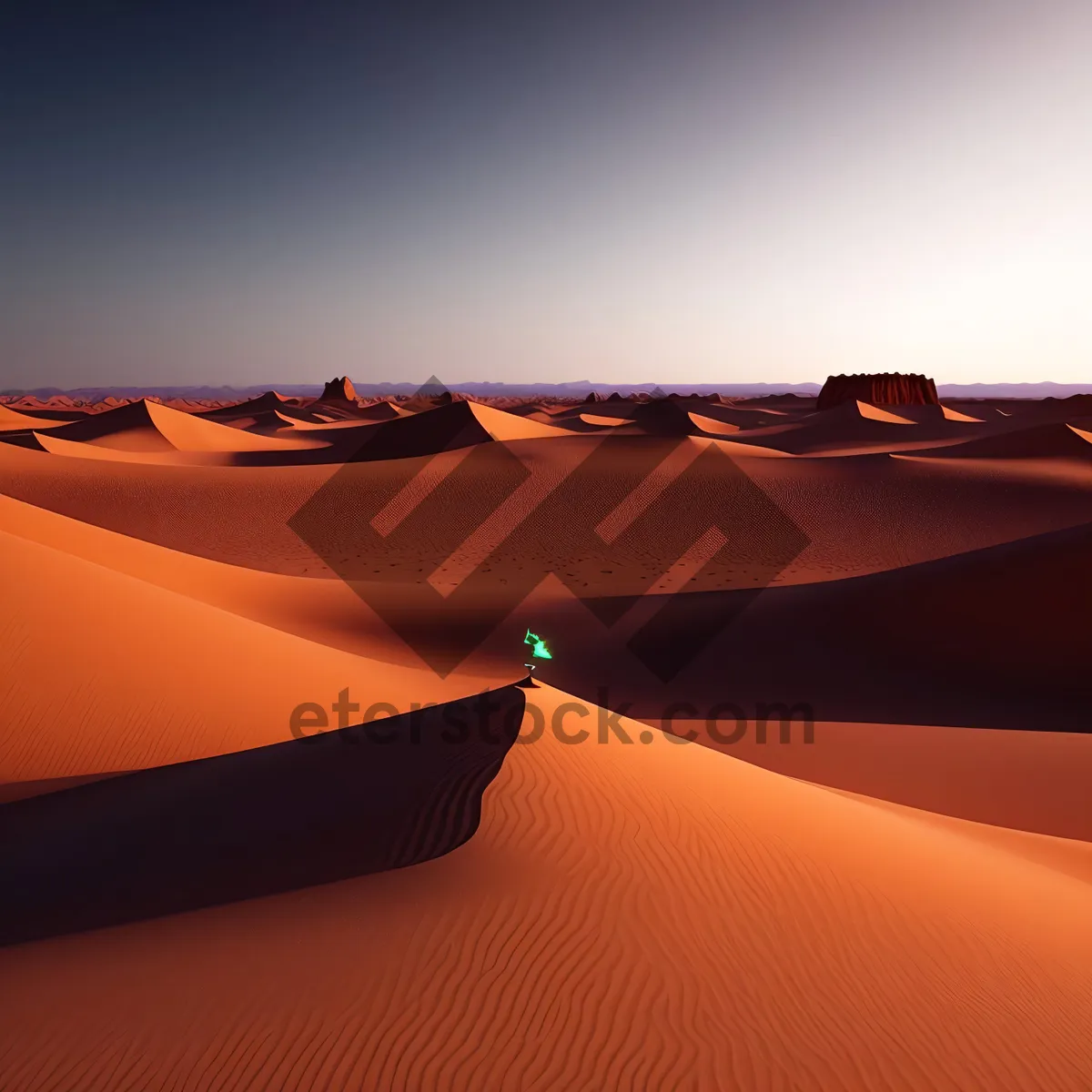 Picture of Desert Motion: Vast Sand Dunes and Endless Horizon