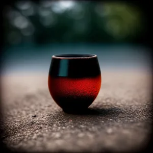 Burgundy Elegance: Red Wine in a Stylish Wineglass