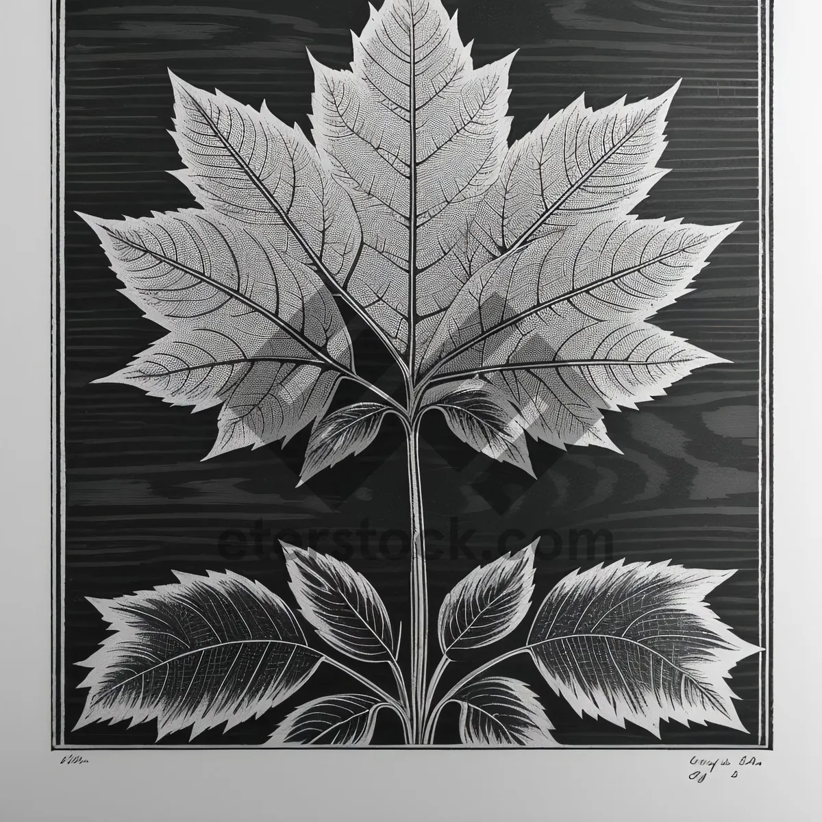 Picture of Artistic Leaf Pattern Design for Wallpaper