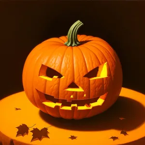 Spooky Jack-o'-Lantern Candle for Autumn Celebration