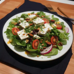 Delicious Grilled Vegetable Salad Plate