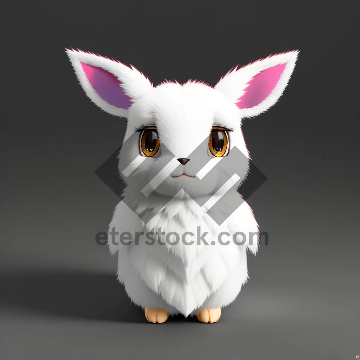 Picture of Fluffy Bunny Portrait in Studio