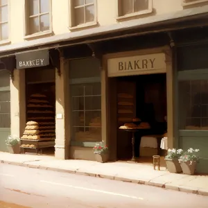 Old City Bakery Shop - Architectural Mercantile Marvel