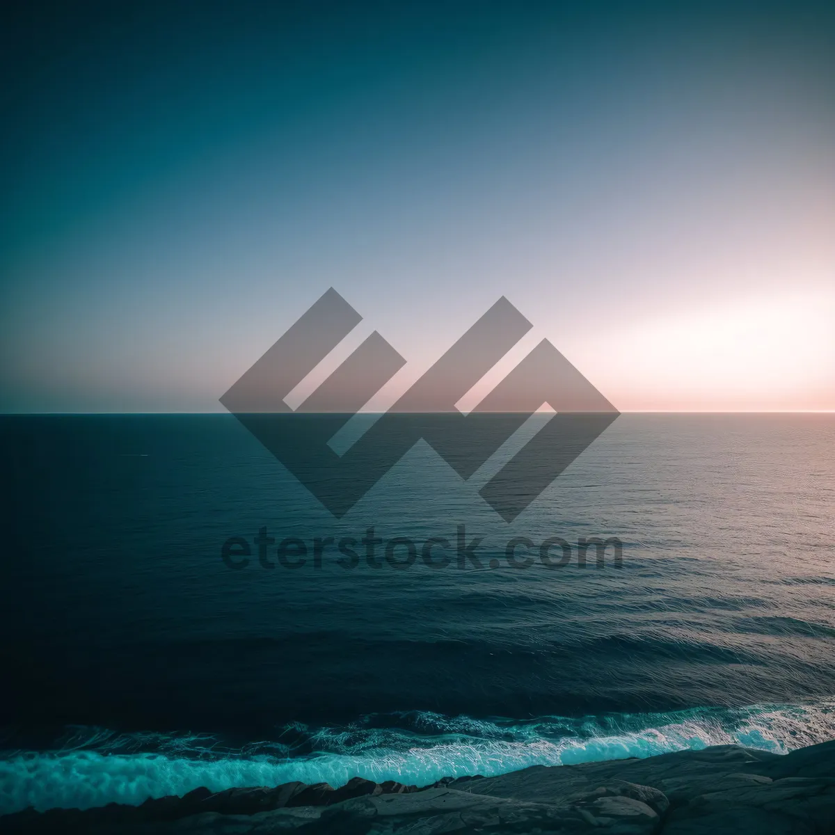 Picture of Serene Sunset over Tropical Waves