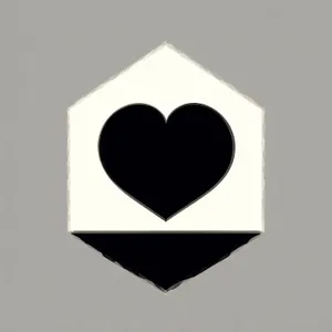 Shiny Black Gem Icon on Glass Surface