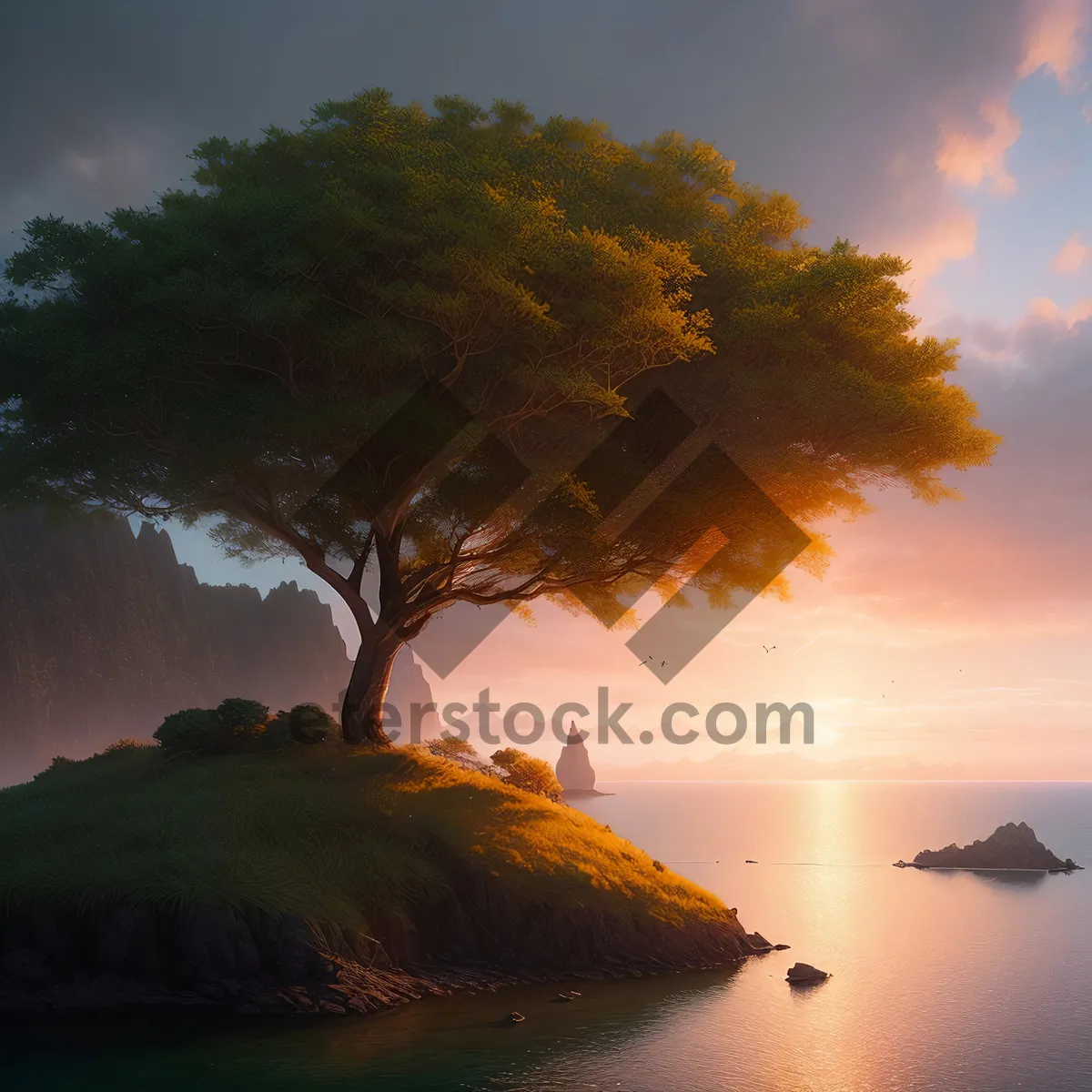 Picture of Tropical Twilight: Sun, Beach, Sunset, Ocean, Sky