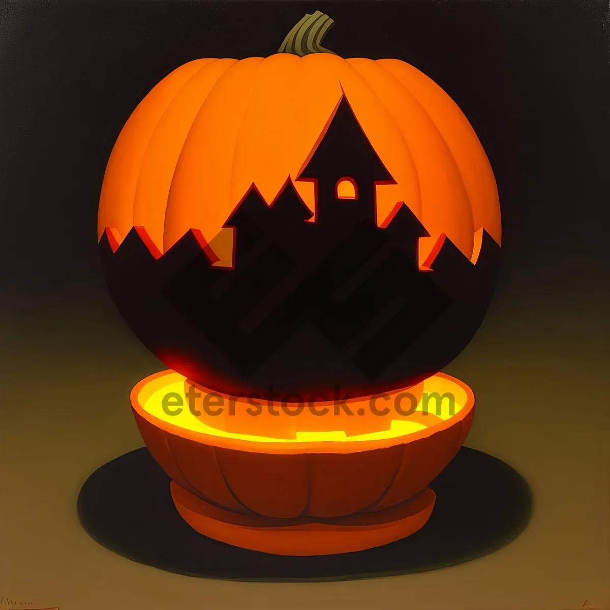 Picture of Glowing Halloween Jack-o'-Lantern