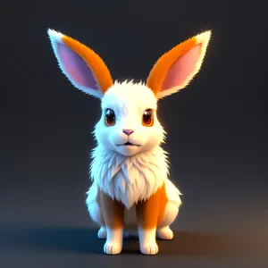 Adorable Fluffy Bunny with Cute Ears