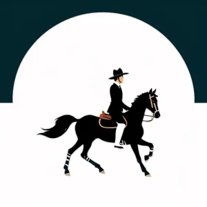 Ranch Horse Training: Silhouette of Sport and Recreation